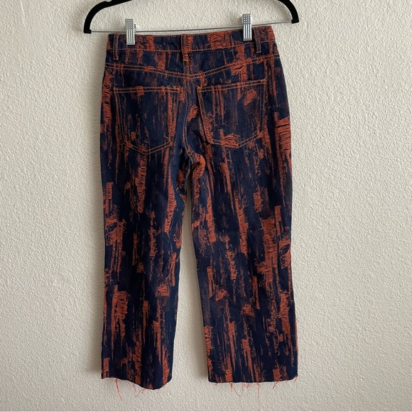 Sold Out Jaded London Y2K Boyfriend Straight Jeans in Indigo Orange Distressed - Picture 11 of 13